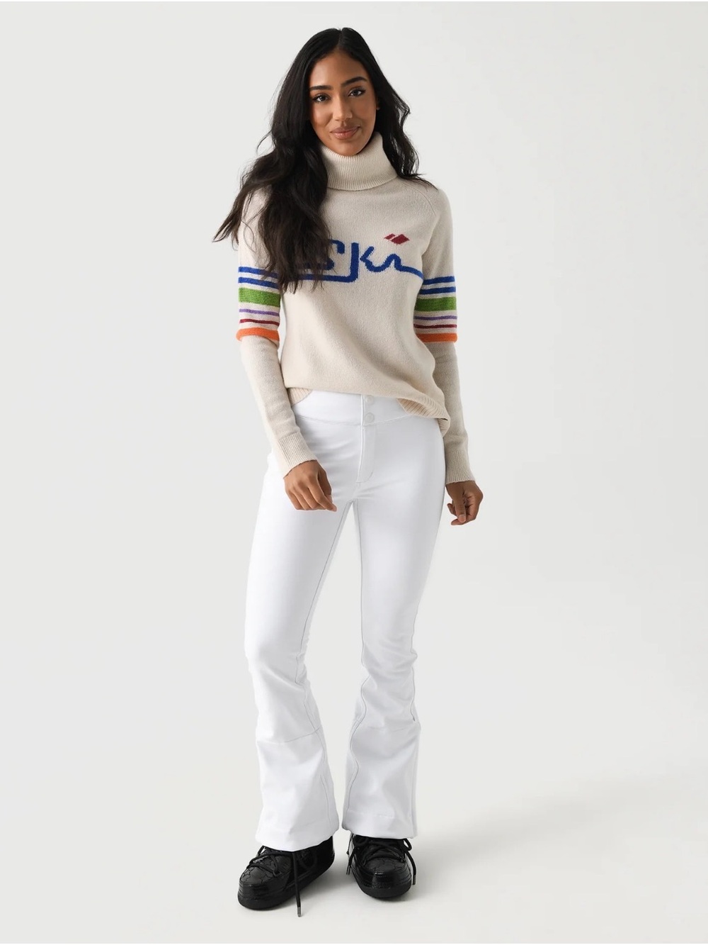 White Flare Women's ski pants